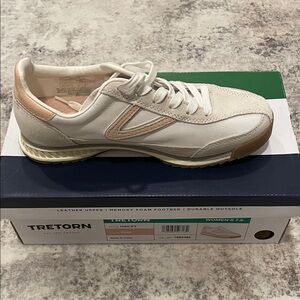 Tretorn Women's Hailey Cream and Tan Sneakers